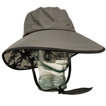 Load image into Gallery viewer, Adult Booney Hat - Palm Print Charcoal with Black Trim
