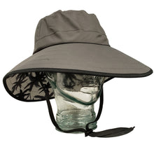 Load image into Gallery viewer, Adult Booney Hat - Palm Print Charcoal with Black Trim