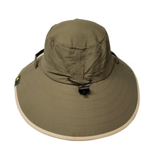 Load image into Gallery viewer, Adult Booney Hat - Palm Print Olive with Khaki Trim
