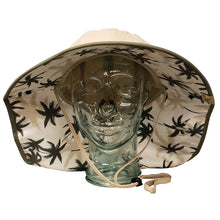 Load image into Gallery viewer, Adult Floppy Hat - Palm Print Khaki with Olive Trim
