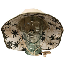 Load image into Gallery viewer, Adult Floppy Hat - Palm Print Khaki with Olive Trim