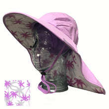 Load image into Gallery viewer, Adult Floppy Hat - Palm Print Lilac