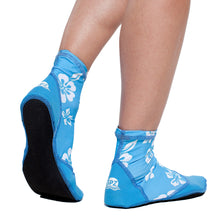 Load image into Gallery viewer, WOMEN'S SAND SOX - BLUE HIBISCUS