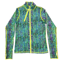 Load image into Gallery viewer, Women's Zip Long Sleeve Rash Guard - Shibori