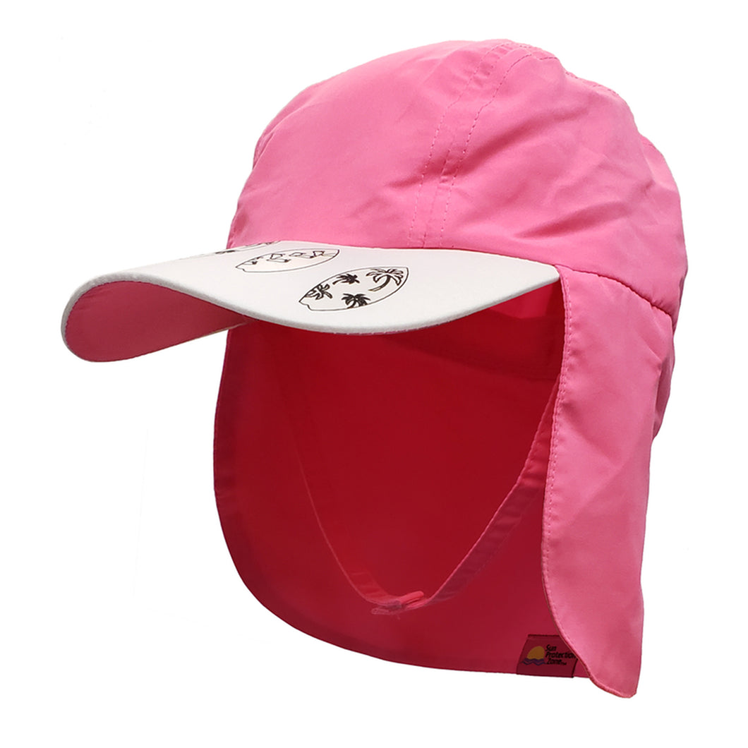 Kid's Legionnaire Hat - Pink Surfboard