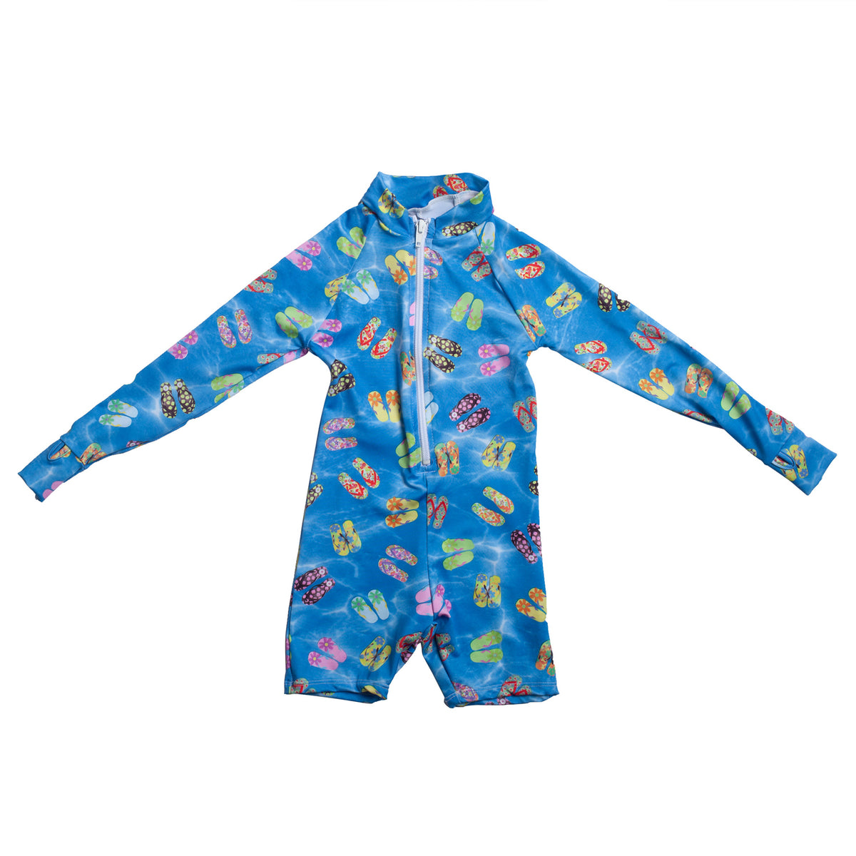 Kid's One-Piece Long Sleeve Suit - Flip Flops – Sun