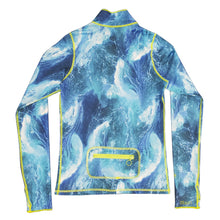 Load image into Gallery viewer, Women's Zip Long Sleeve Rash Guard - Ocean