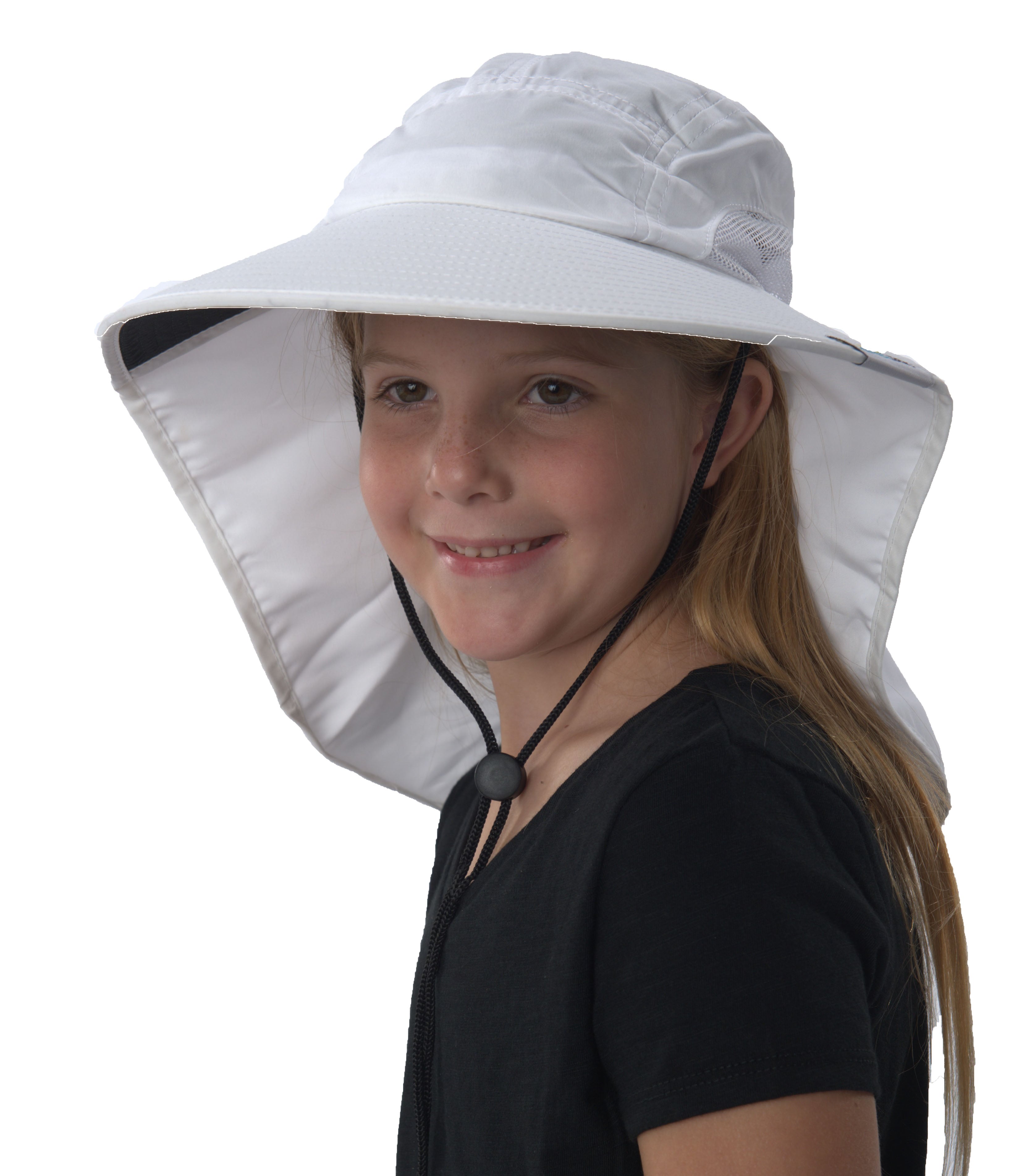 Kid's Junior Floppy Hat - WHITE – Sun Protection Zone