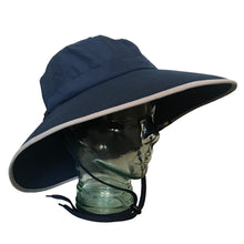 Load image into Gallery viewer, Adult Booney Hat - Navy with Silver Trim
