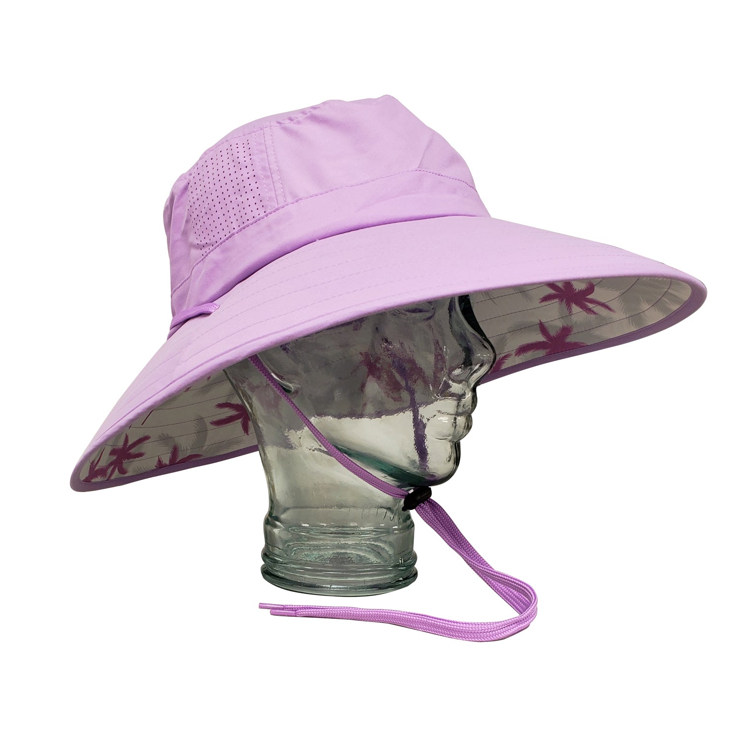 ♡honey♡ Adult Booney Hat - Palm Print Lilac – Sun Protection Zone
