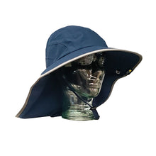 Load image into Gallery viewer, Adult Floppy Hat - Navy with Silver Trim
