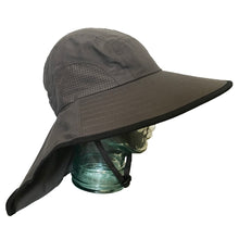 Load image into Gallery viewer, Adult Floppy Hat - Charcoal with Black Trim
