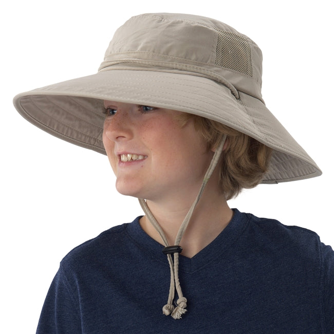 Kid's Junior Booney Hat - Khaki – Sun Protection Zone