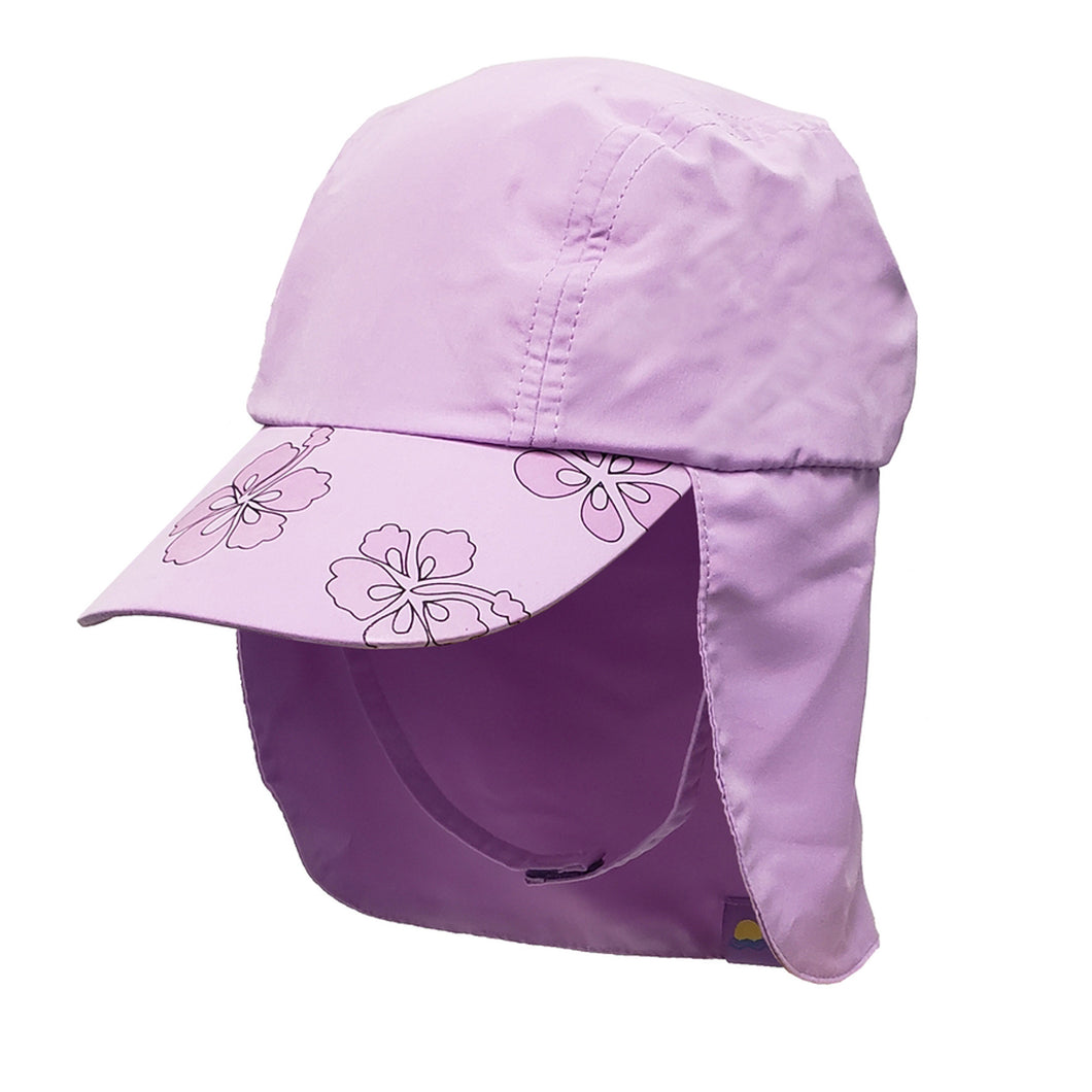 Kid's Legionnaire Hat - Lilac Hibiscus