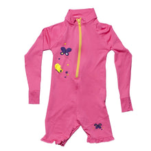 Load image into Gallery viewer, Kid&#39;s One-Piece Long Sleeve Suit - Pink Butterfly
